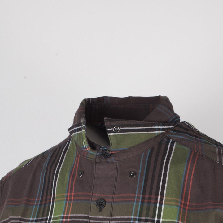 HD Branded Men's Stencil Plaid L/S Woven Shirt (S43)