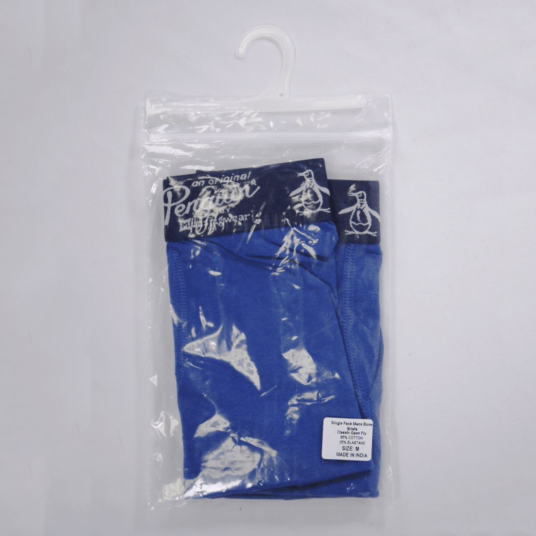 Original Penguin Men's Blue Open Fly Boxer Brief (S01C)