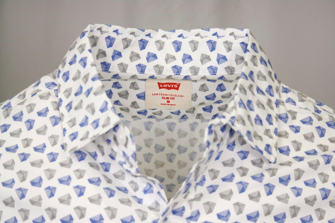 Levi's Men's Slim Fit Geometric Triangle L/S Shirt (S02)