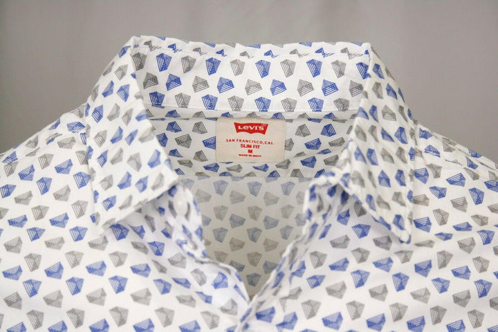 Levi's Men's Slim Fit Geometric Triangle L/S Shirt (S02)