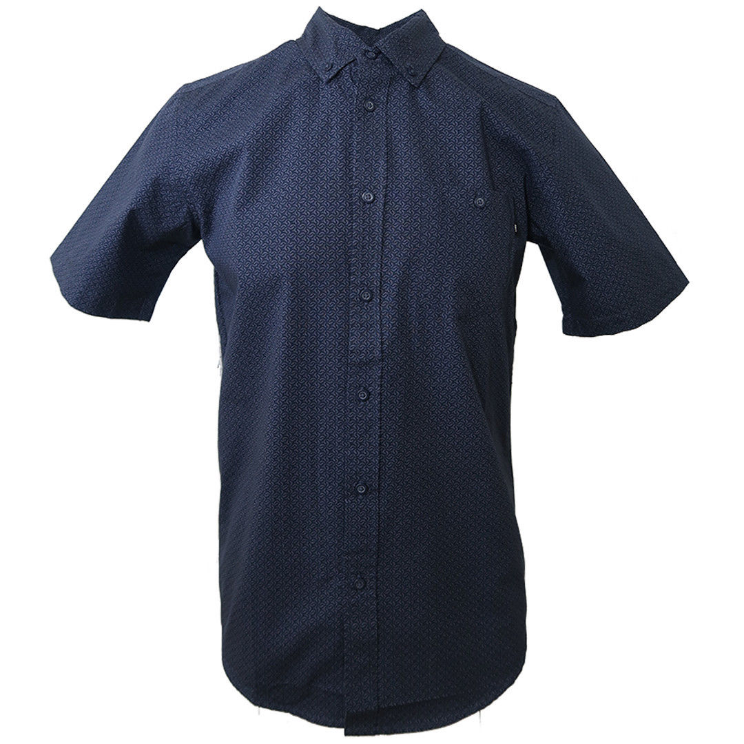 Obey Men's Gray & Indigo S/S Woven Shirt (Retail $80)