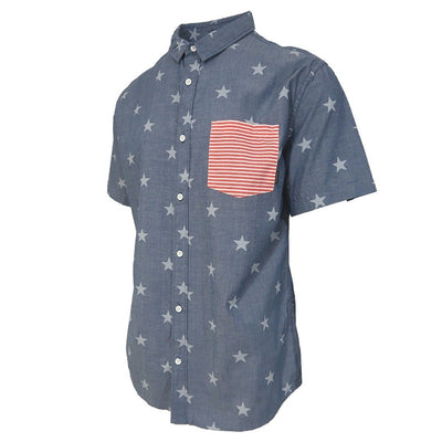 Quik Silver Men's 4th July S/S Woven Shirt (Retail $55)