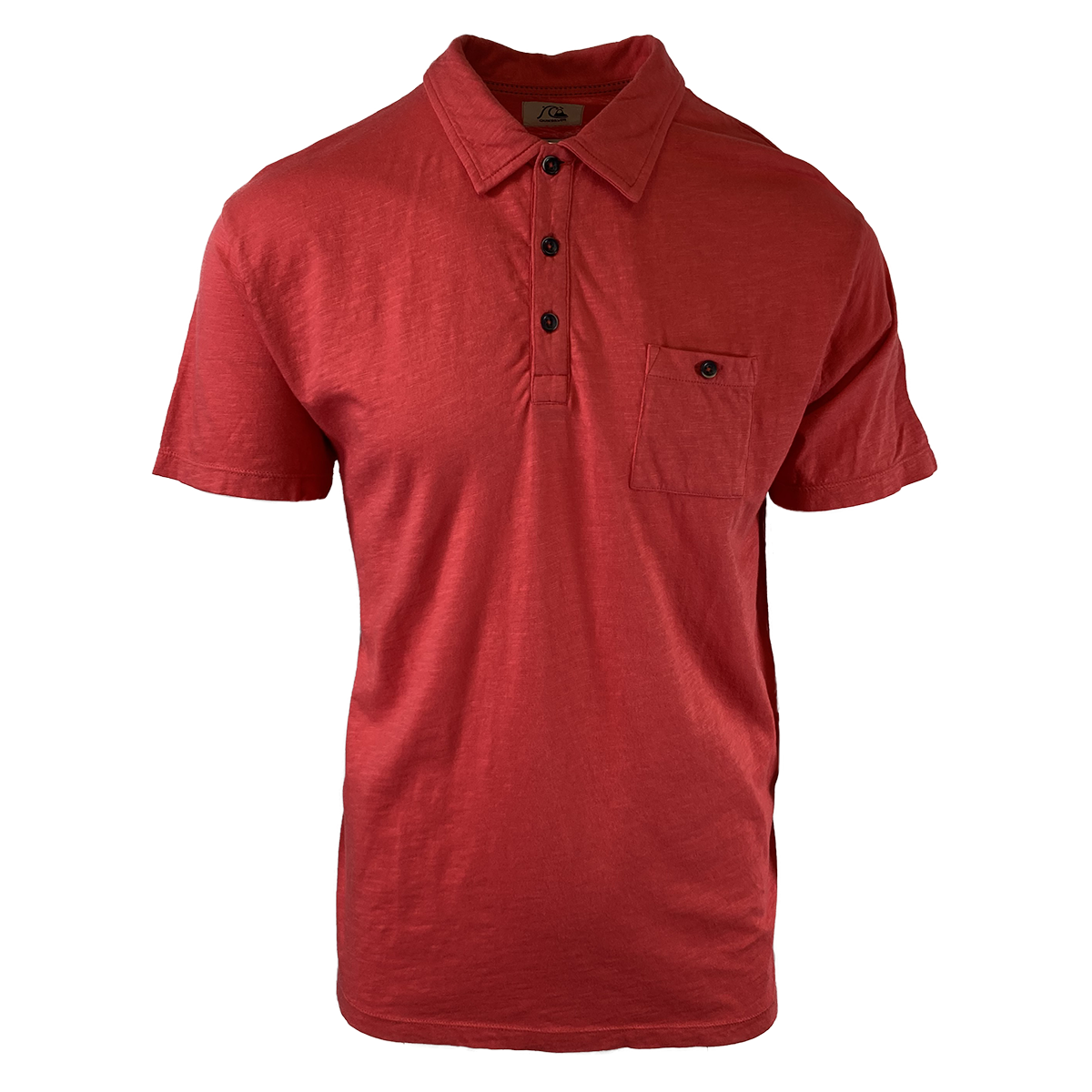 Quiksilver Men's Bright Red Light Weight Modern Fit S/S Polo
