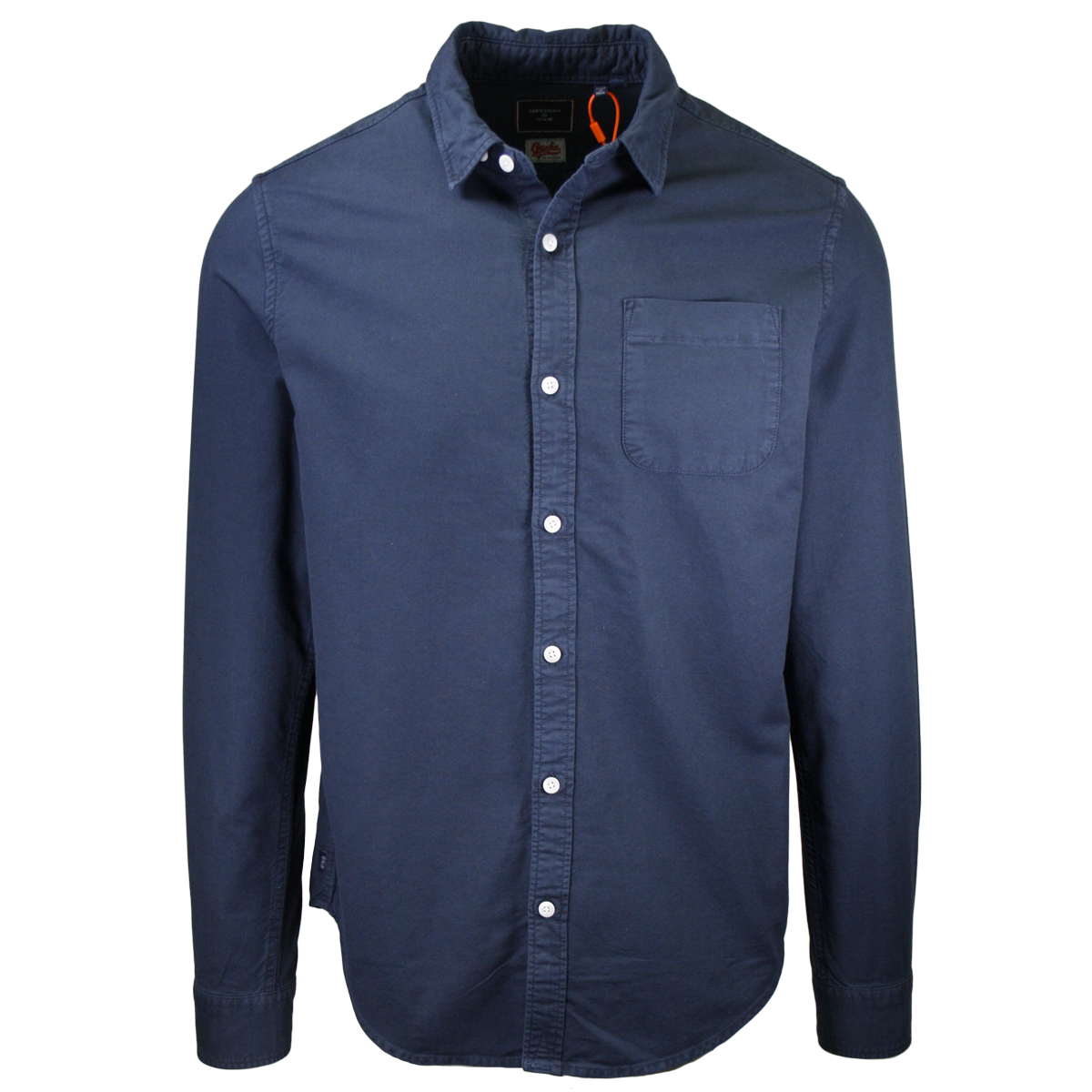 Superdry Men's Indigo Lined Dried Oxford L/S Woven Shirt