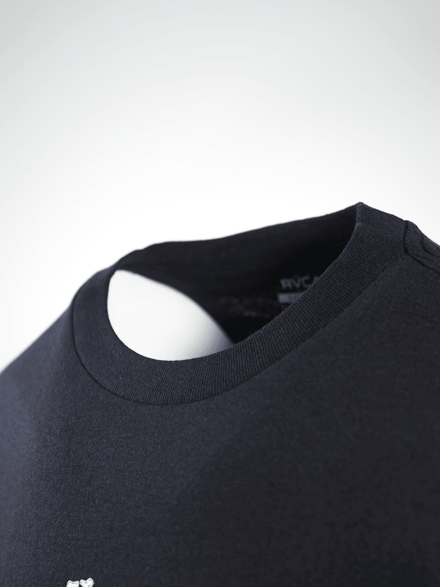 RVCA Men's Black The Monkey Relaxed Fit S/S T-Shirt (S13)