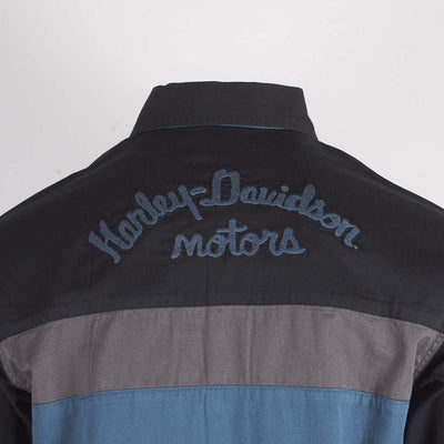 Harley-Davidson Men's Timeless Mechanic Colorblock L/S Woven Shirt (S48)