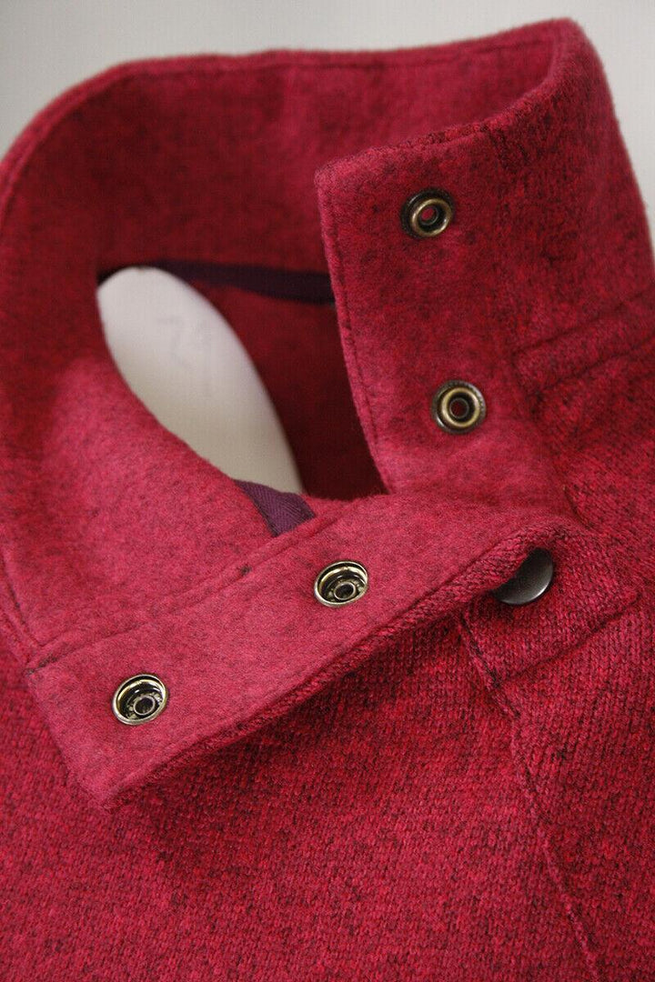 Eddie Bauer Women's Three Snap On Button Mock Neck Sweater (S04)