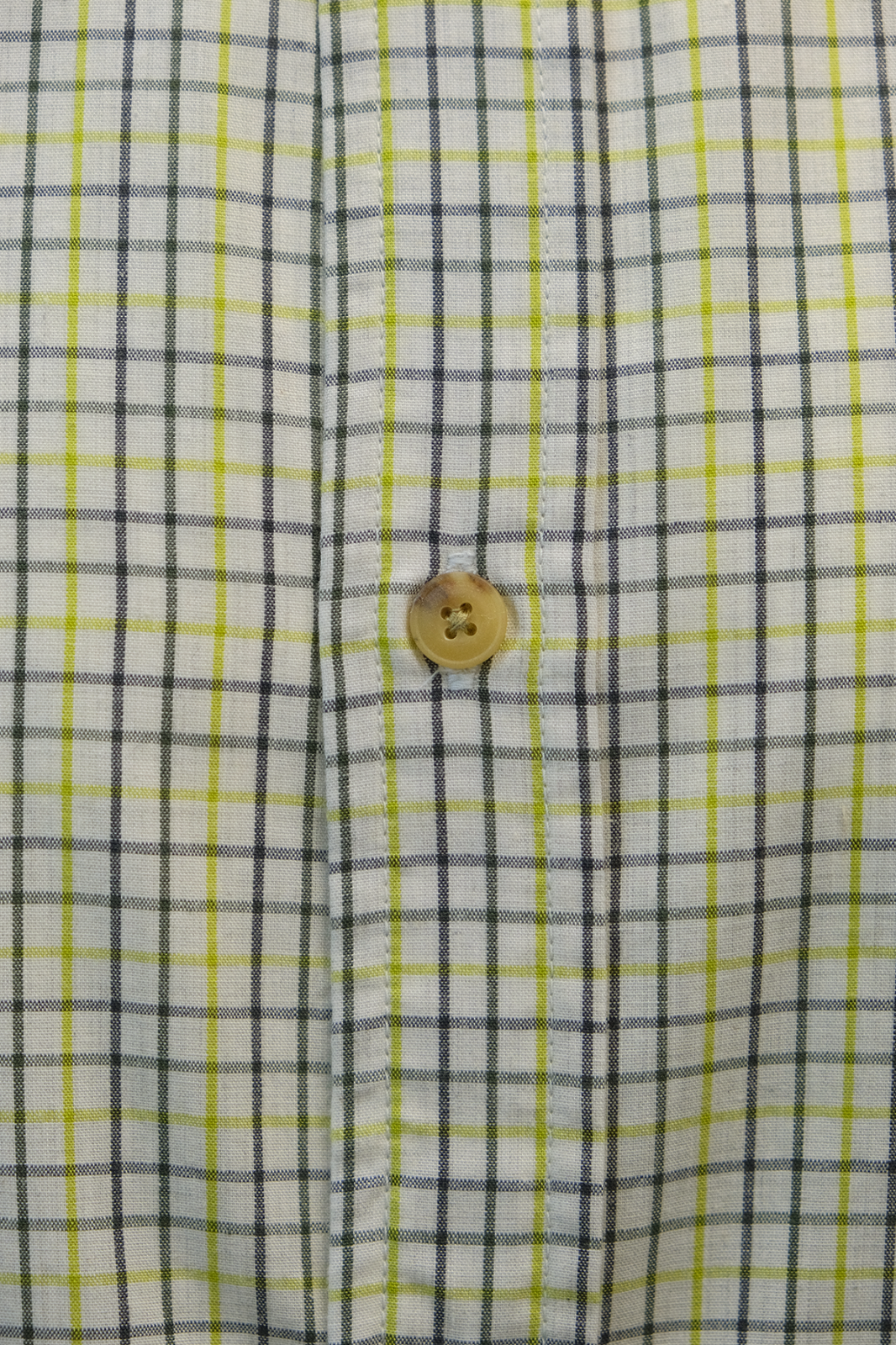 prAna Men's Chartreuse Green Box Plaid S/S Woven Shirt (Slim Fit) S01