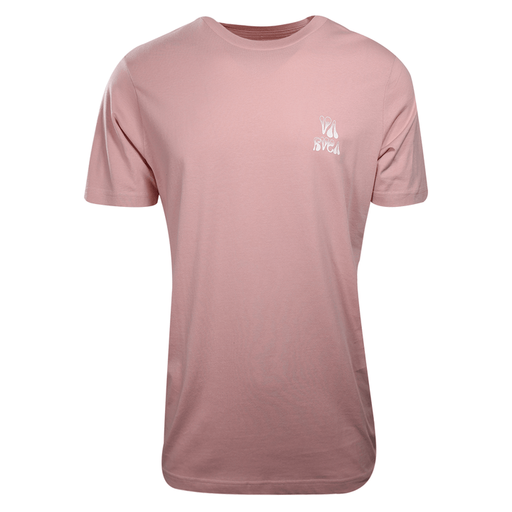 RVCA Men's Millennial Pink Peace Not War Regular Fit S/S T-Shirt (S31)