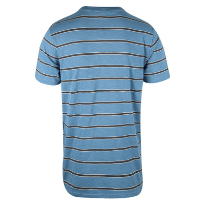 Vans Men's Captain Blue Black Striped Endless S/S T-Shirt (S03)