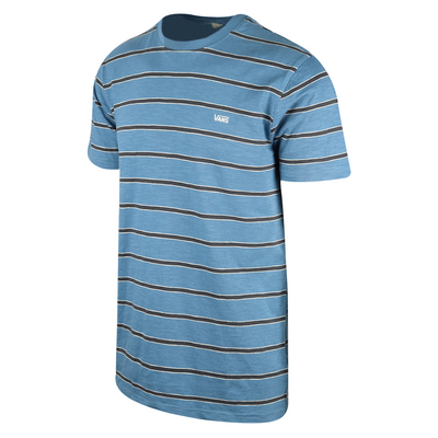 Vans Men's Captain Blue Black Striped Endless S/S T-Shirt (S03)