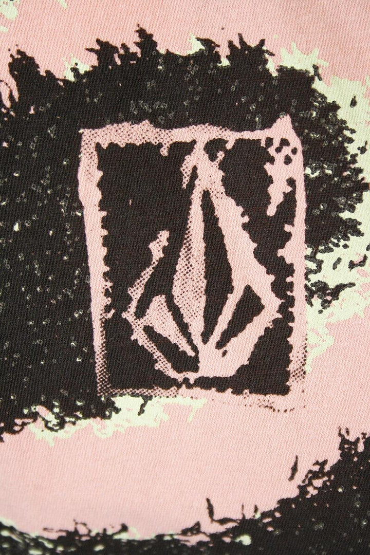 Volcom Women's Pink: Black Green Swirl Sleeveless Tank Top