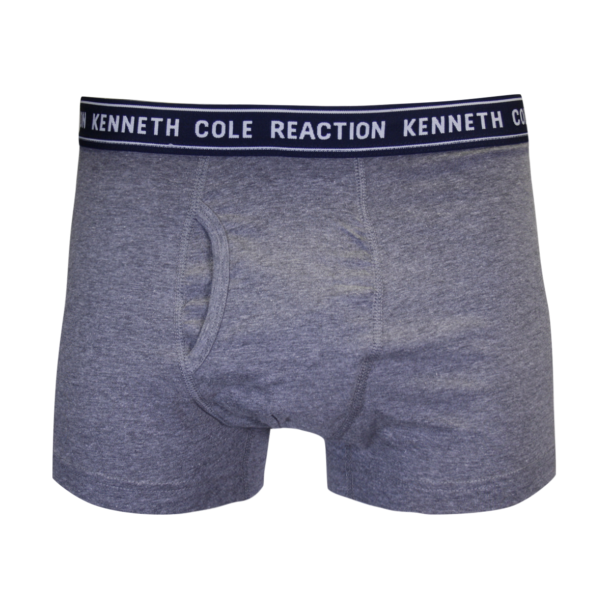 Kenneth Cole Men's Reaction 1 Pack Navy Band Dark HTH Grey Boxer Brief (S06)