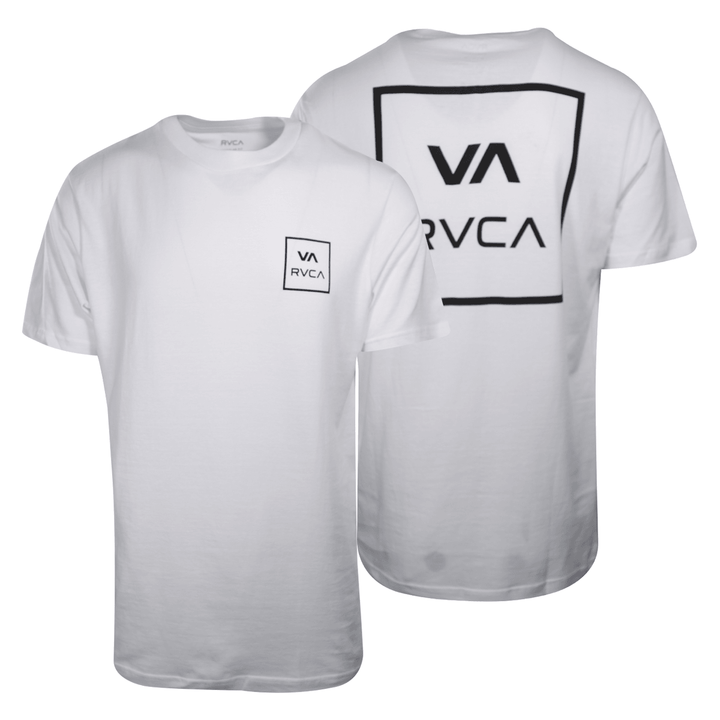 RVCA Men's White VA Box Regular Fit S/S T-Shirt (S02)