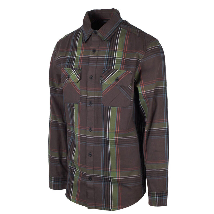 HD Branded Men's Stencil Plaid L/S Woven Shirt (S43)
