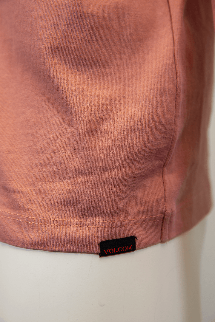 Volcom Men's Salmon Pink Remote Chronicles Loose Fit L/S T-Shirt (S01)