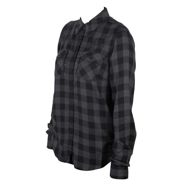 HD Branded Women's Black Plaid H-D Classic L/S Woven Shirt (S06)