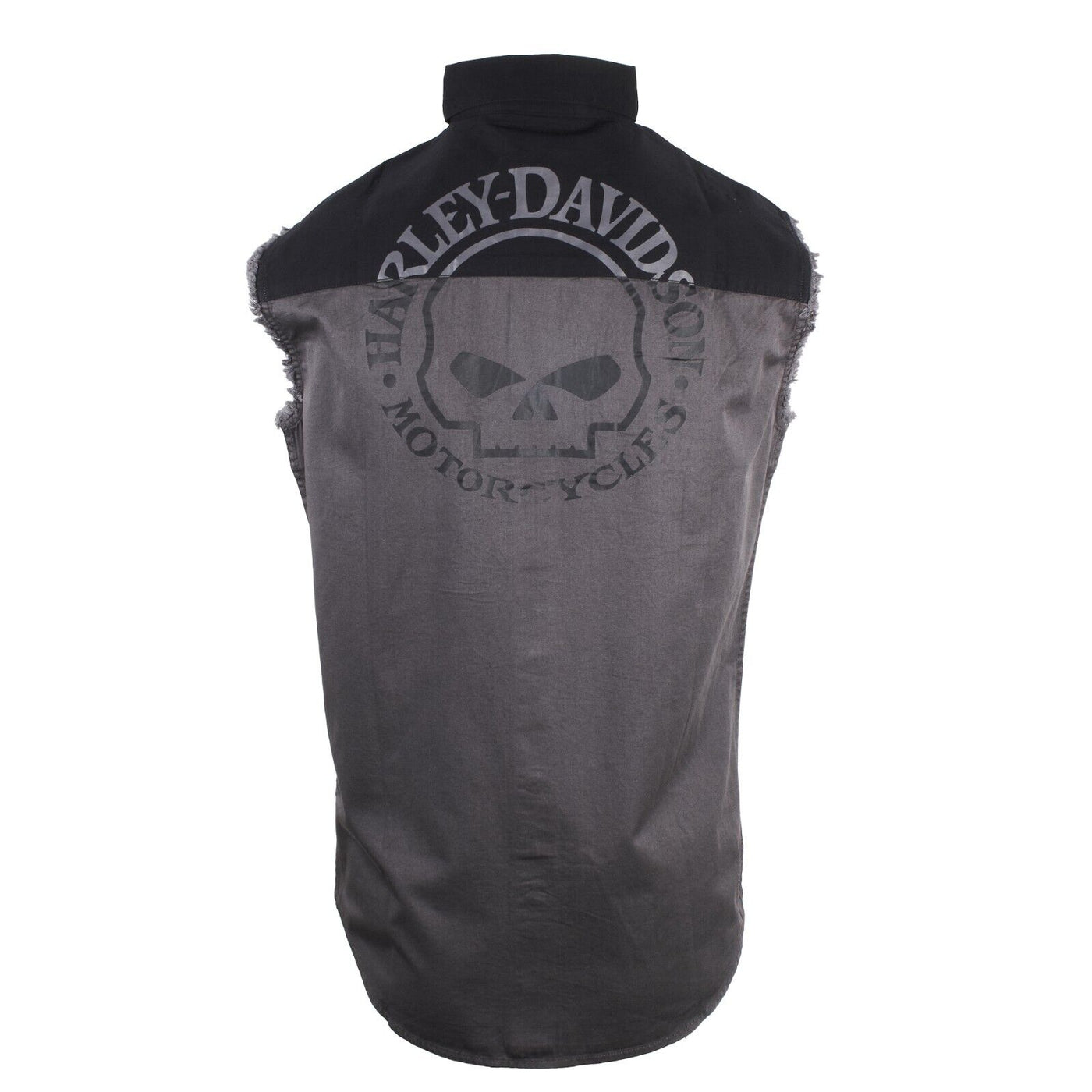 Harley-Davidson Men's Willie G Skull Blowout Button Down Sleeveless Vest