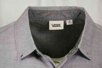 Vans Men's Grey Purple Two Tone Unity Blocked W Daybreak S/S Woven Shirt