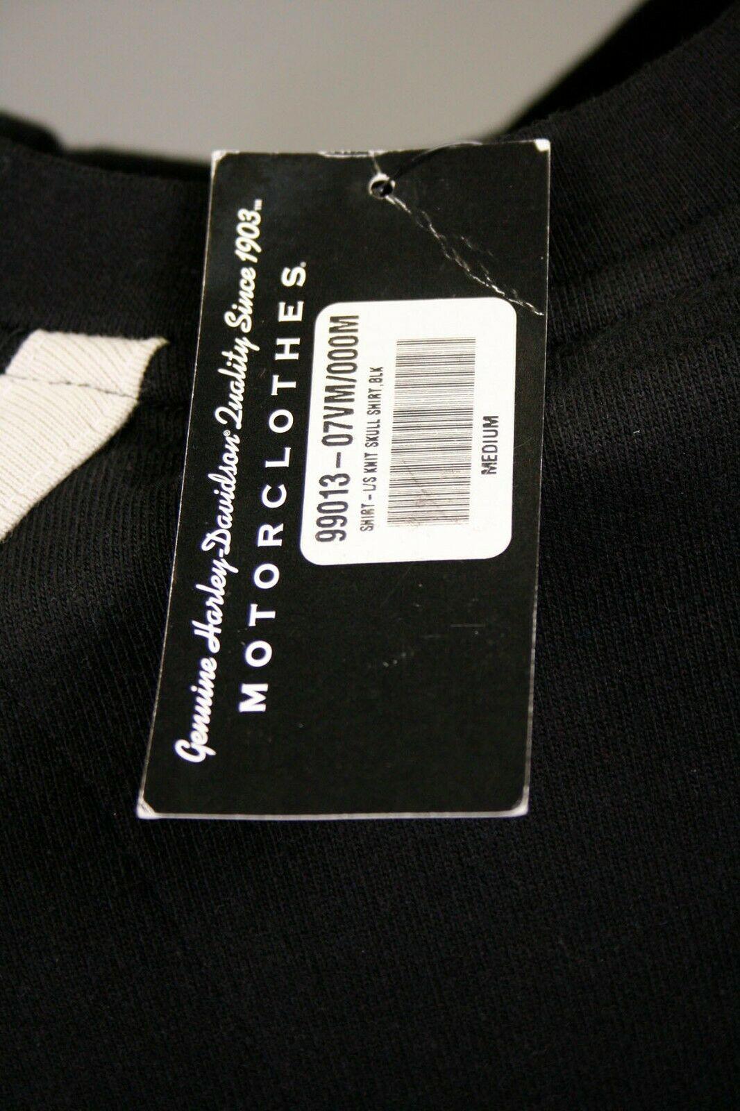 HD Branded Men's Black Grey Skull V-Neck L/S Sweater