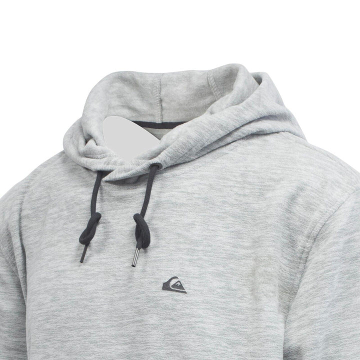 Quiksilver Men's Heather Grey Essentials Polar Fleece Pull Over Hoodie (S13)