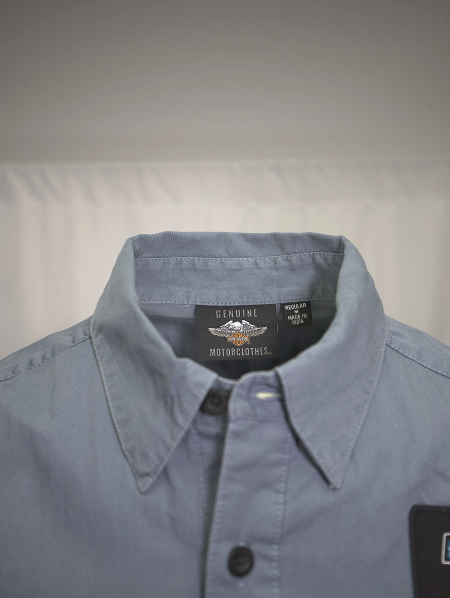 Harley-Davidson Men's Blue #1 America L/S Woven Shirt (S09)