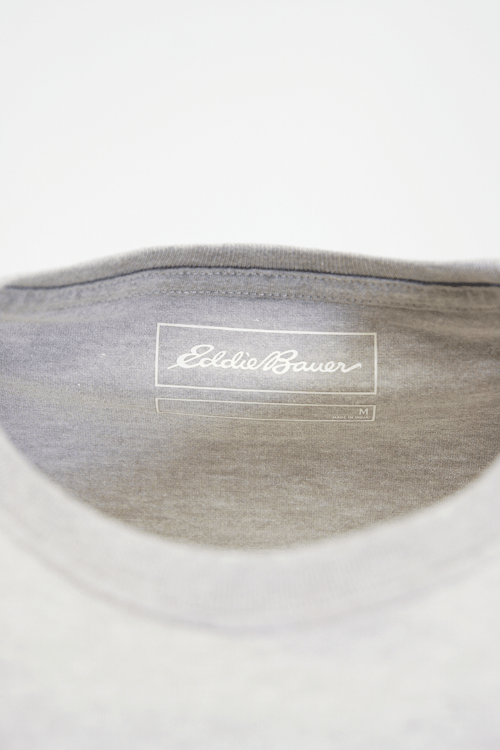 Eddie Bauer Men's 2 Pack Navy Graphic & Grey Crew S/S T-Shirt (S01)