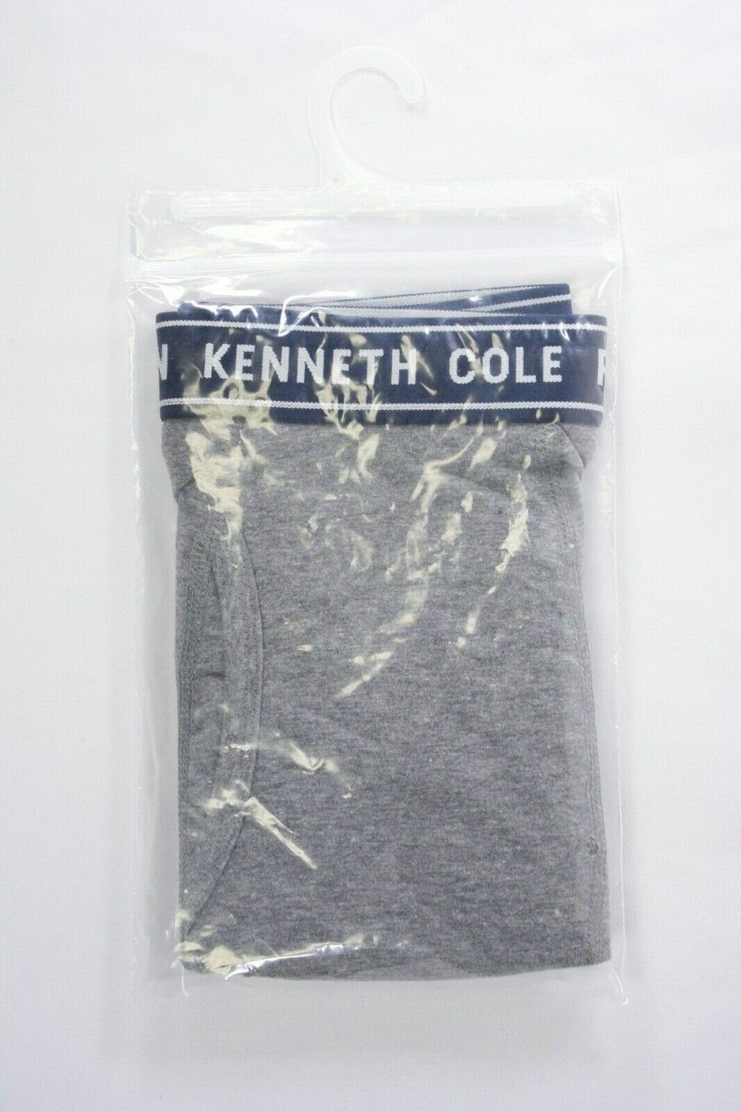 Kenneth Cole Men's Reaction 1 Pack Navy Band Dark HTH Grey Boxer Brief (S06)
