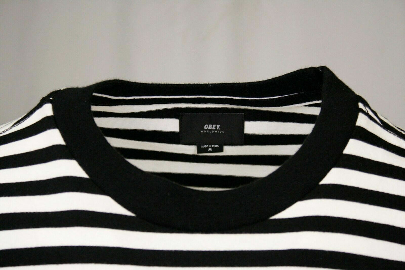 OBEY Men's Black 89 Icon II Striped S/S T-Shirt (S01B)