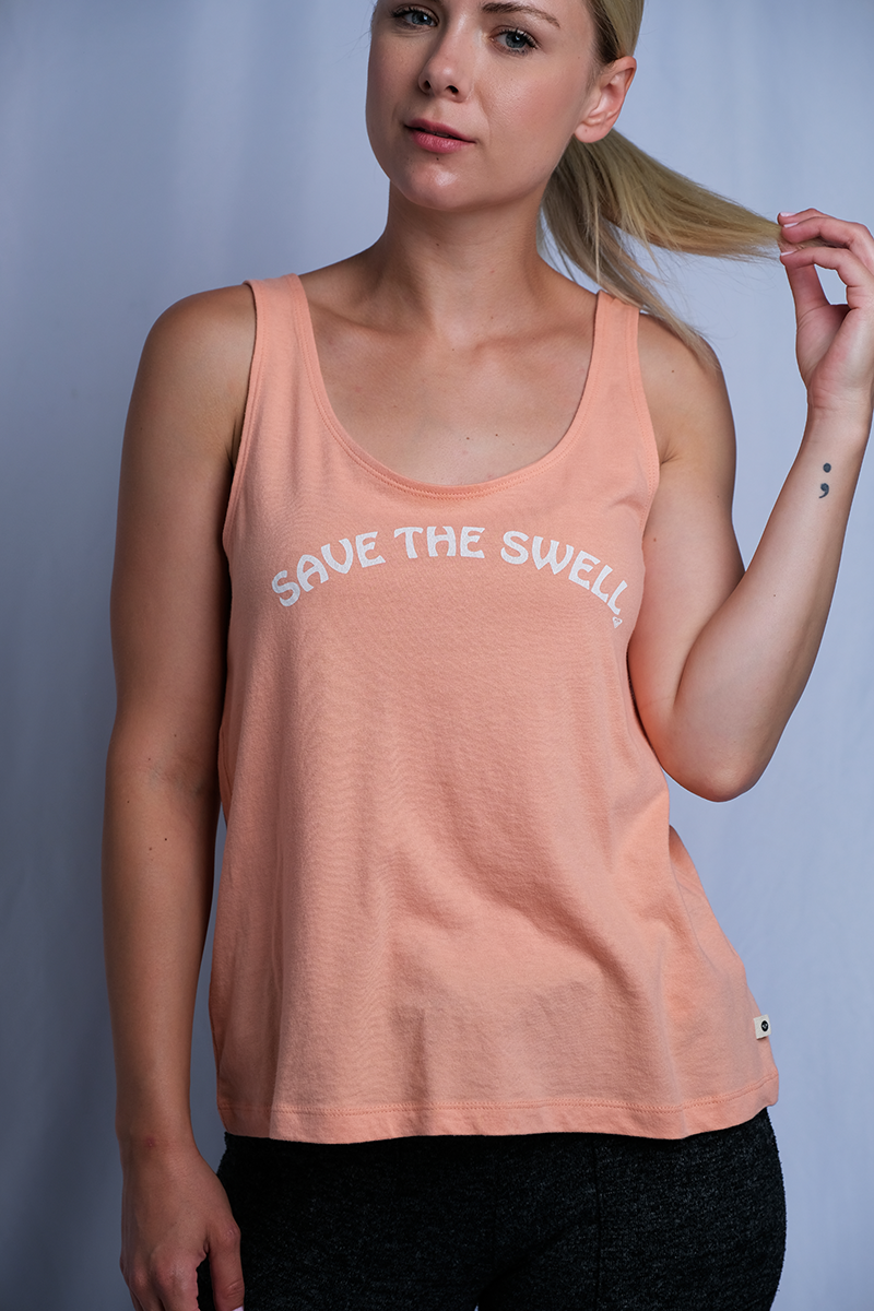 Roxy Women's Peach Save The Swell Sleeveless Tank Top (S05)