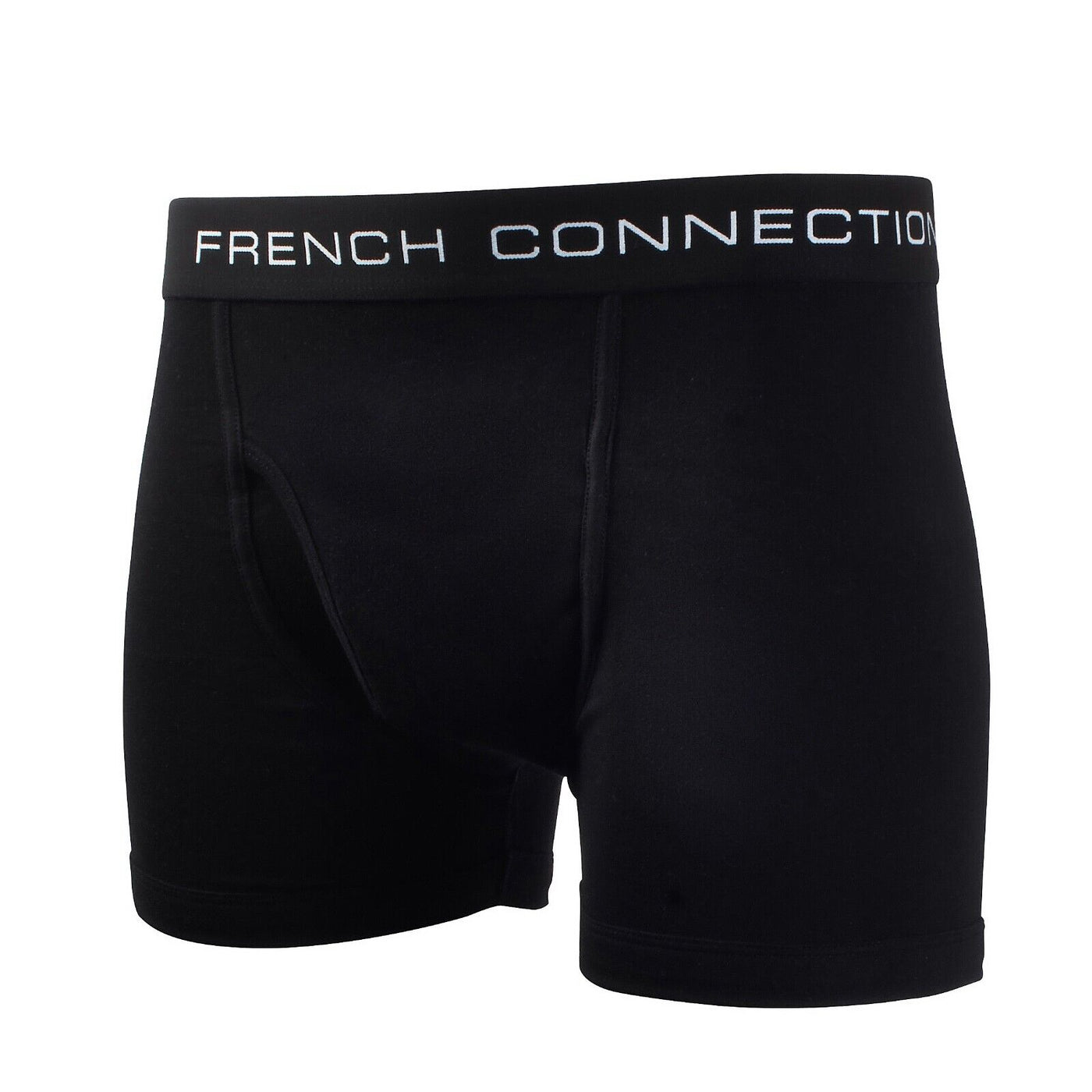 French Connection Men's White & Black 2 Pack Boxer Briefs