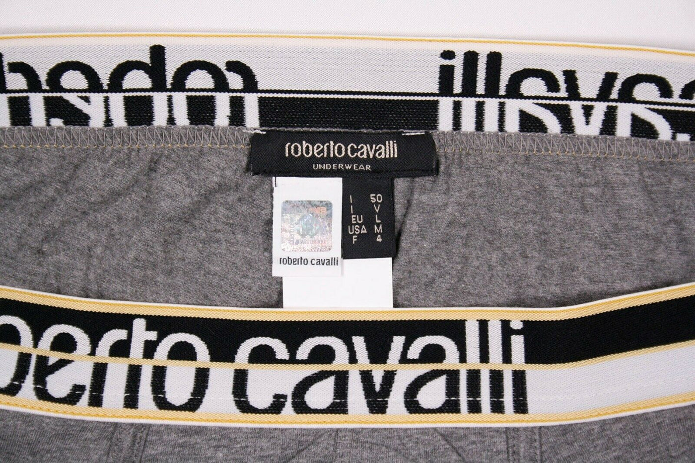 Roberto Cavalli Men's Single Pack Grey Stretch Boxer Briefs