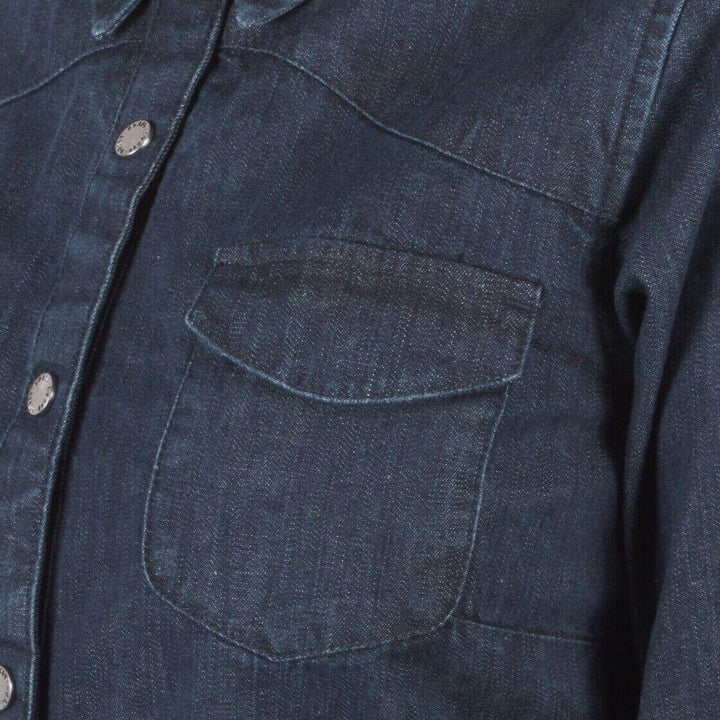 HD Branded Women's Dark Indigo Artist Drive HD ADV L/S Denim Shirt (S07B)