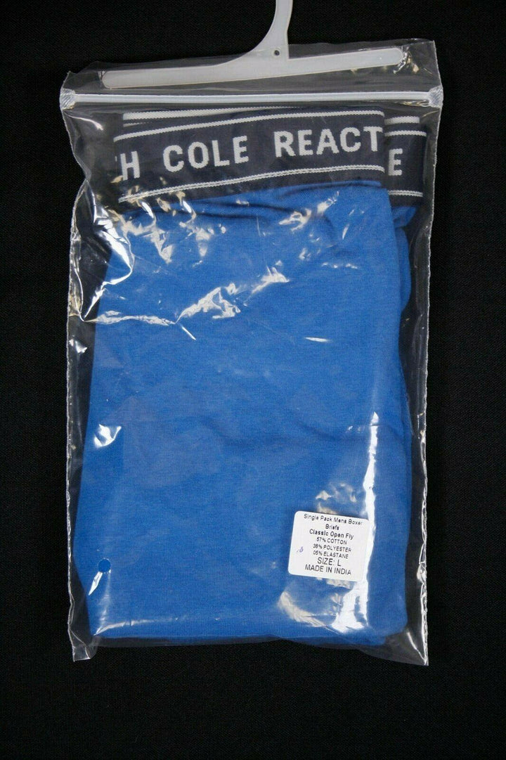 Kenneth Cole Men's Reaction 1 Pack Navy Band Blue Boxer Brief (S04)