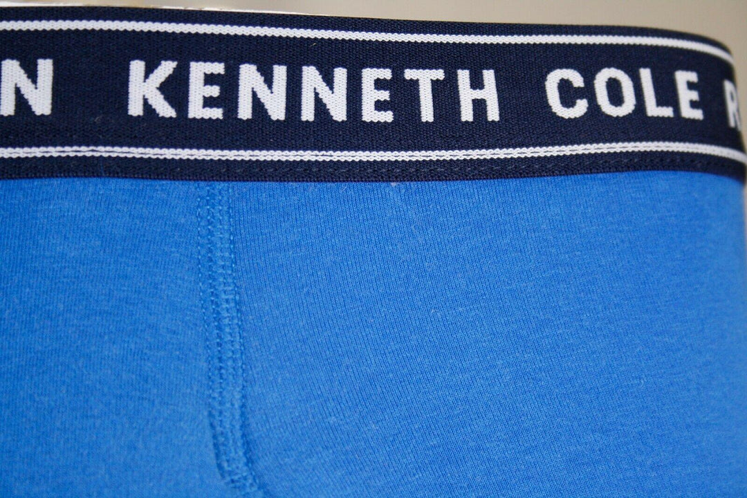 Kenneth Cole Men's Reaction 1 Pack Navy Band Blue Boxer Brief (S04)