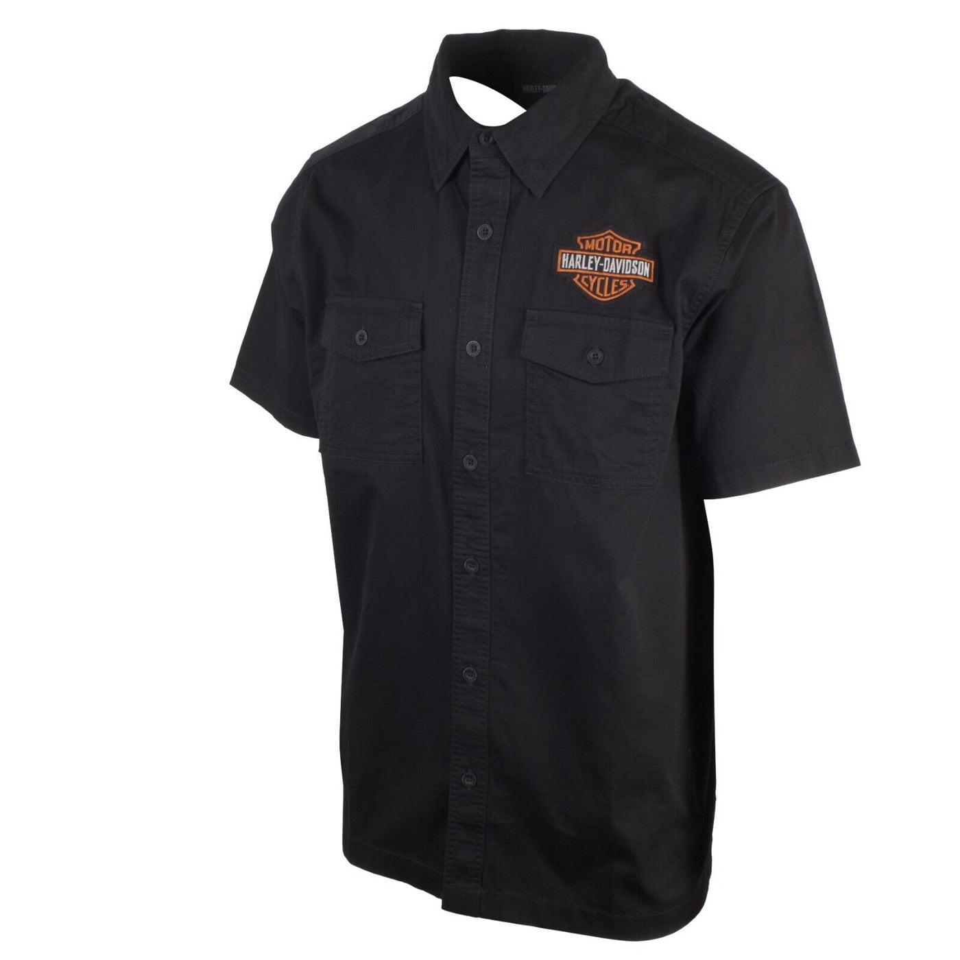 Harley-Davidson Men's Black Bar & Shield S/S Woven Shirt (S43B)