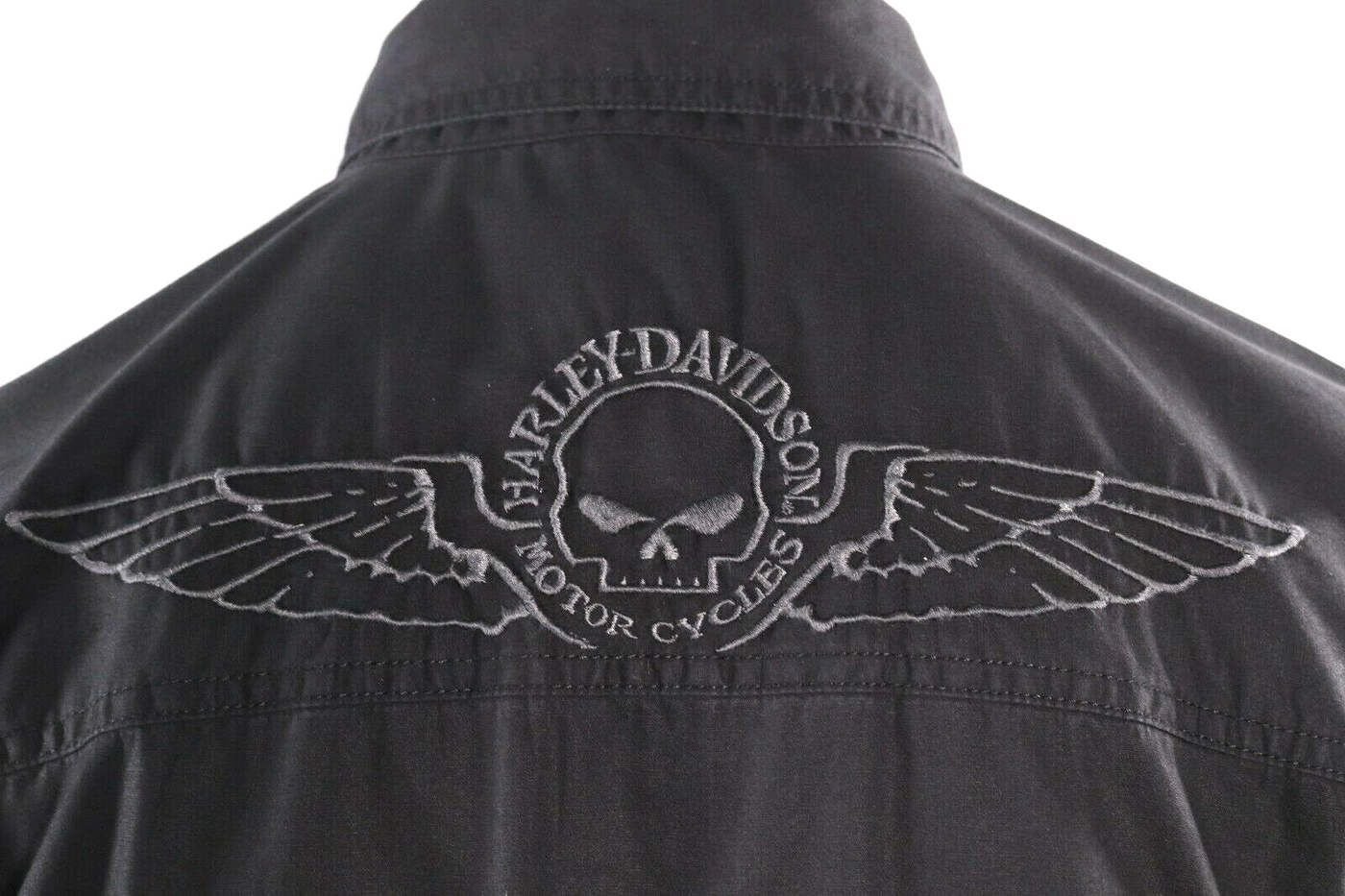 Harley-Davidson Men's Willie G Skull Solid L/S Woven Shirt (S21)