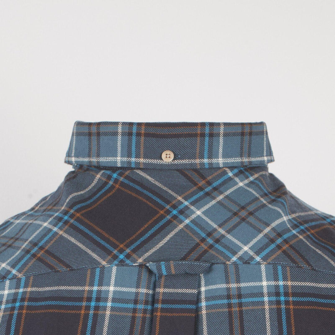 Superdry Men's Traditional Workwear Teal Blue Plaid L/S Woven Shirt