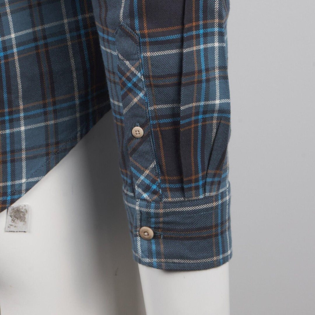 Superdry Men's Traditional Workwear Teal Blue Plaid L/S Woven Shirt