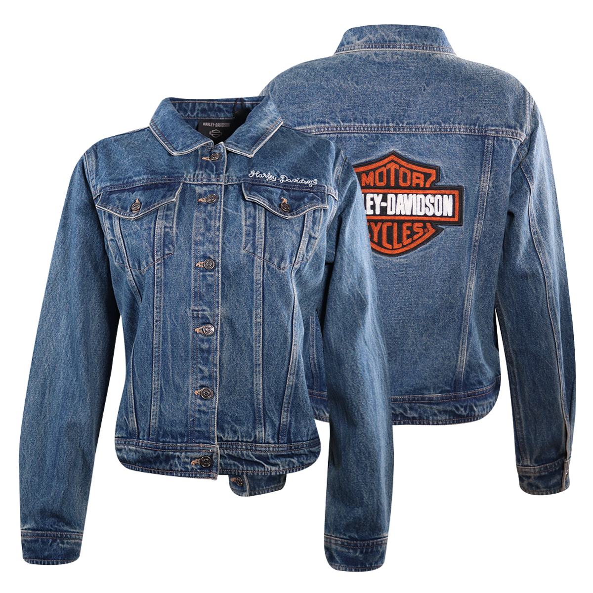 Harley-Davidson Women's Blue Denim Jacket (S05)