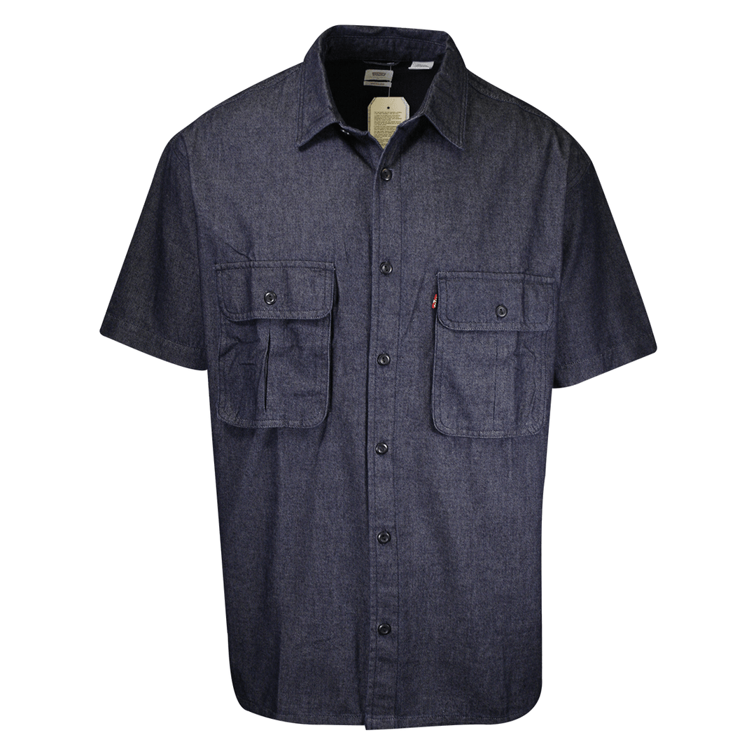 Levi's Men's Navy Blue Denim S/S Woven Shirt (Retail $54.50) S04