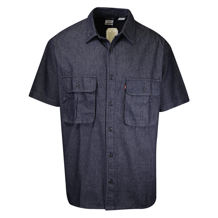 Levi's Men's Navy Blue Denim S/S Woven Shirt (Retail $54.50) S04