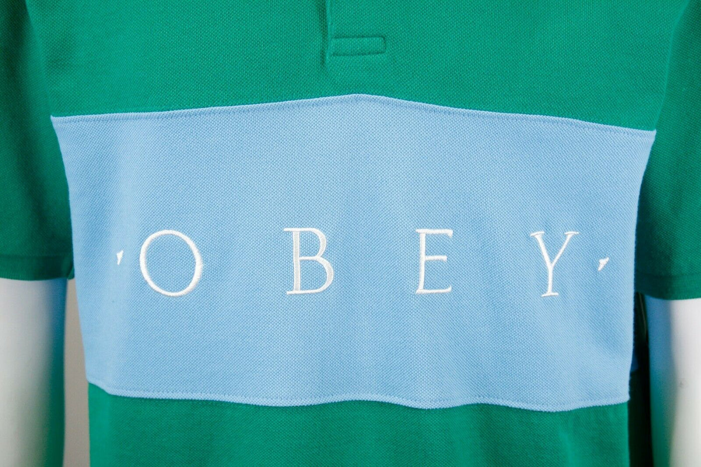 OBEY Men's Color Block Button S/S Polo Shirt (S34)
