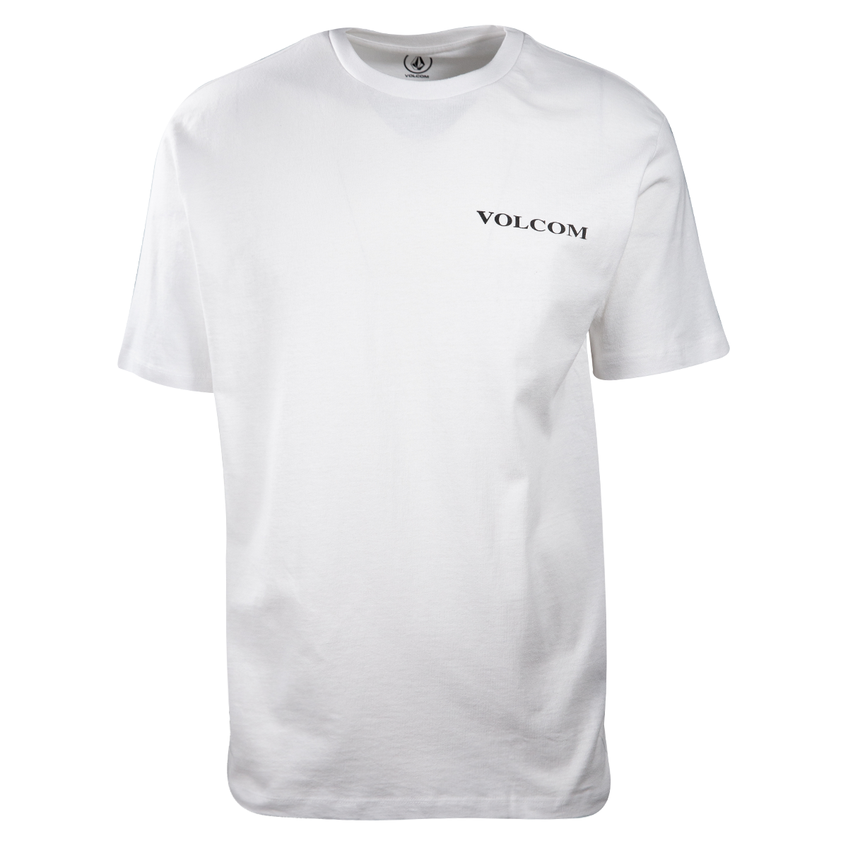 Volcom Men's White Serif Stone Loose Fit S/S T-Shirt (S02)