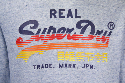 Superdry Men's Sky Blue Vintage Logo L/S Pullover Hoodie (Size Large)