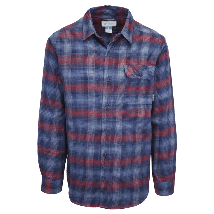 Columbia Men's Omniwick Red Blue L/S Plaid Flannel (S02) (Size 2XL)
