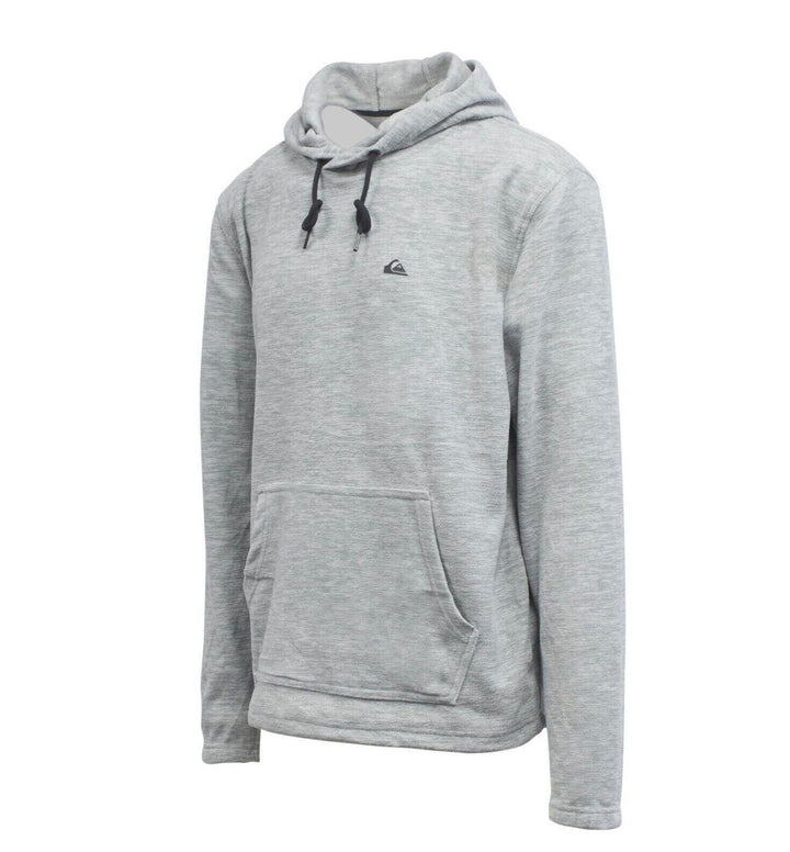 Quiksilver Men's Heather Grey Essentials Polar Fleece Pull Over Hoodie (S13)