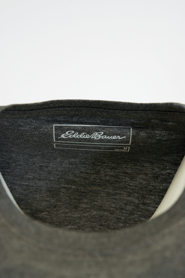 Eddie Bauer Men's 2 Pack Dark Grey Graphic & Sage Green Crew S/S T-Shirt (S02)