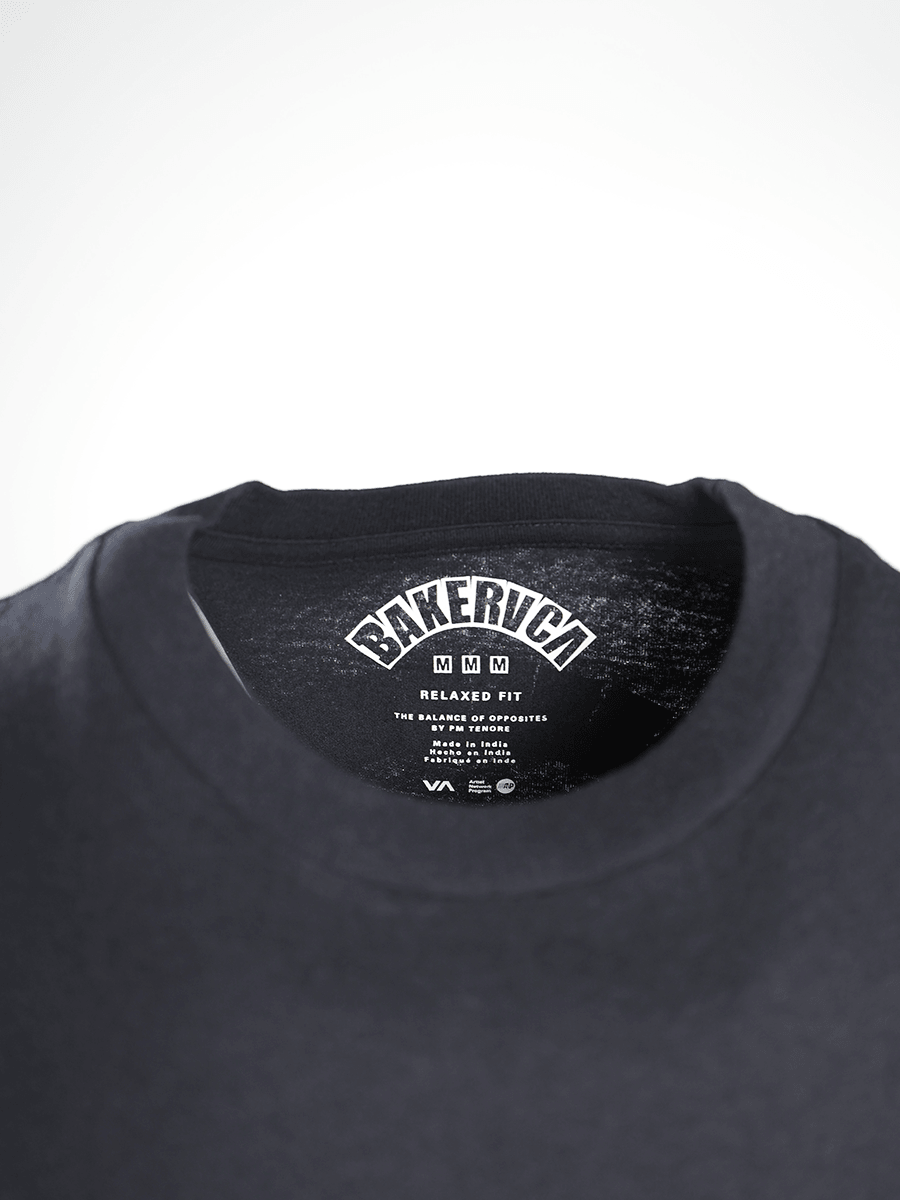 RVCA Men's Black BAKERVCA Circle Relaxed Fit S/S T-Shirt (S10)