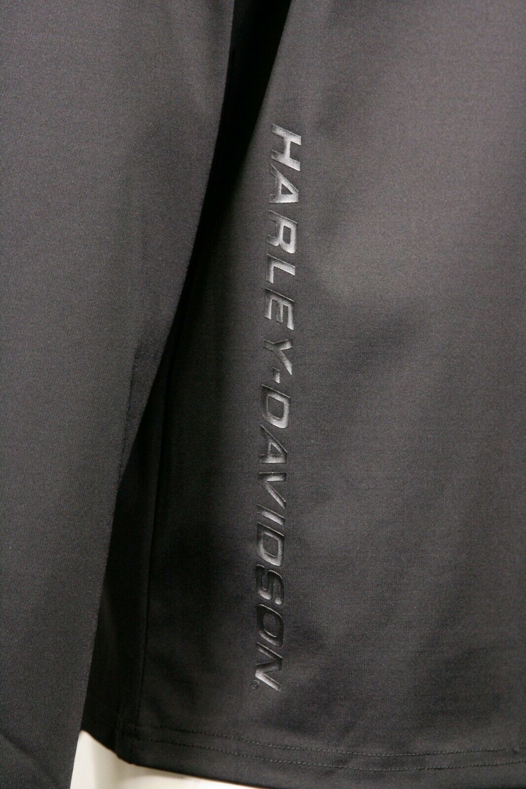 Harley-Davidson Men's Black Track 1/3 Zip L/S T-Shirt